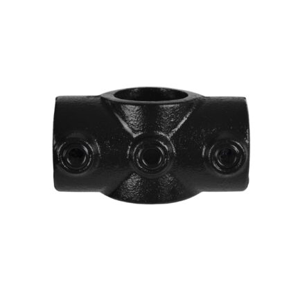 Rohrverbinder Kreuzstück Durchgehend - Typ 22C - 33,7 mm (Schwarz)