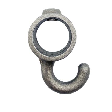Rohrverbinder Stellring mit Haken. Haken 90° schmal - Typ 64BC - 33,7 mm (natural)