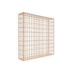 Rostige Gabione 100 cm x 100 cm x 20 cm (L x H x T), Maschenweite 5 cm x 10 cm, Spirale