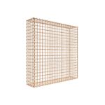 Rostige Gabione 100 cm x 100 cm x 20 cm (L x H x T), Maschenweite 5 cm x 5 cm, Spirale