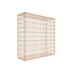 Rostige Gabione 100 cm x 100 cm x 30 cm (L x H x T), Maschenweite 5 cm x 10 cm, Spirale