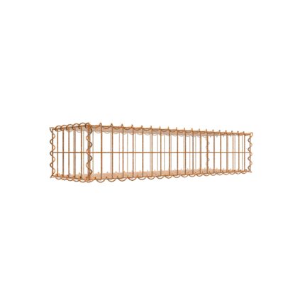 Rostige Gabione 100 cm x 20 cm x 30 cm (L x H x T), Maschenweite 5 cm x 10 cm, Spirale