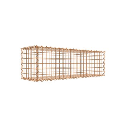 Rostige Gabione 100 cm x 30 cm x 30 cm (L x H x T), Maschenweite 5 cm x 5 cm, Spirale