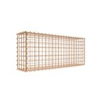 Rostige Gabione 100 cm x 40 cm x 20 cm (L x H x T), Maschenweite 5 cm x 5 cm, Spirale