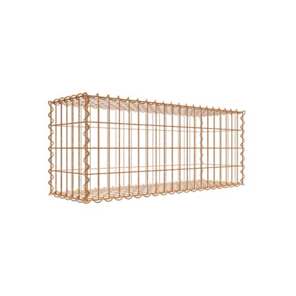 Rostige Gabione 100 cm x 40 cm x 30 cm (L x H x T), Maschenweite 5 cm x 10 cm, Spirale