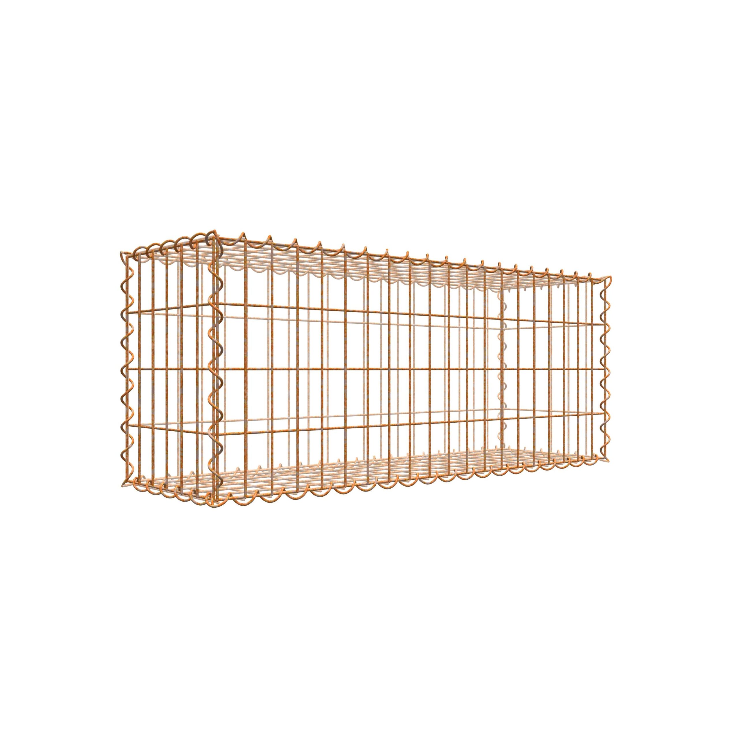 Rostige Gabione 100 cm x 40 cm x 30 cm (L x H x T) Rostige Gabione 100 cm x 40 cm x 30 cm (L x H x T), Maschenweite 5 cm x 10 cm, Spirale - Image 1