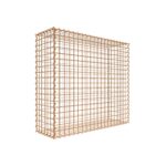 Rostige Gabione 100 cm x 90 cm x 30 cm (L x H x T), Maschenweite 5 cm x 5 cm, Spirale