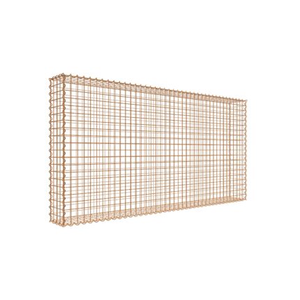 Rostige Gabione 200 cm x 100 cm x 20 cm (L x H x T), Maschenweite 5 cm x 5 cm, Spirale