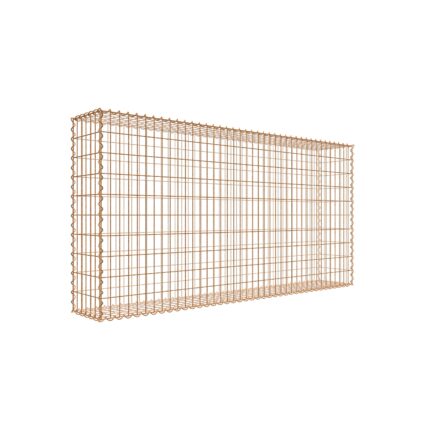 Rostige Gabione 200 cm x 100 cm x 30 cm (L x H x T), Maschenweite 5 cm x 10 cm, Spirale