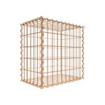 Rostige Gabione 50 cm x 50 cm x 30 cm (L x H x T), Maschenweite 5 cm x 10 cm, Spirale