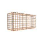 Rostige Gabione 80 cm x 40 cm x 30 cm (L x H x T), Maschenweite 5 cm x 5 cm, Spirale