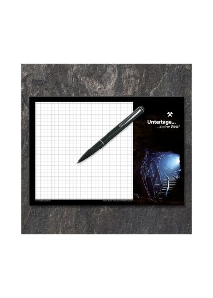 Schreibblock mit Bergbaumotiv Untertage - Meine Welt!