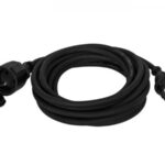 Schutzkontakt-Gummi-Verlängerung, H07 RN-F 3G x 1,5², schwarz