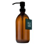 Seifenspender aus Braunglas