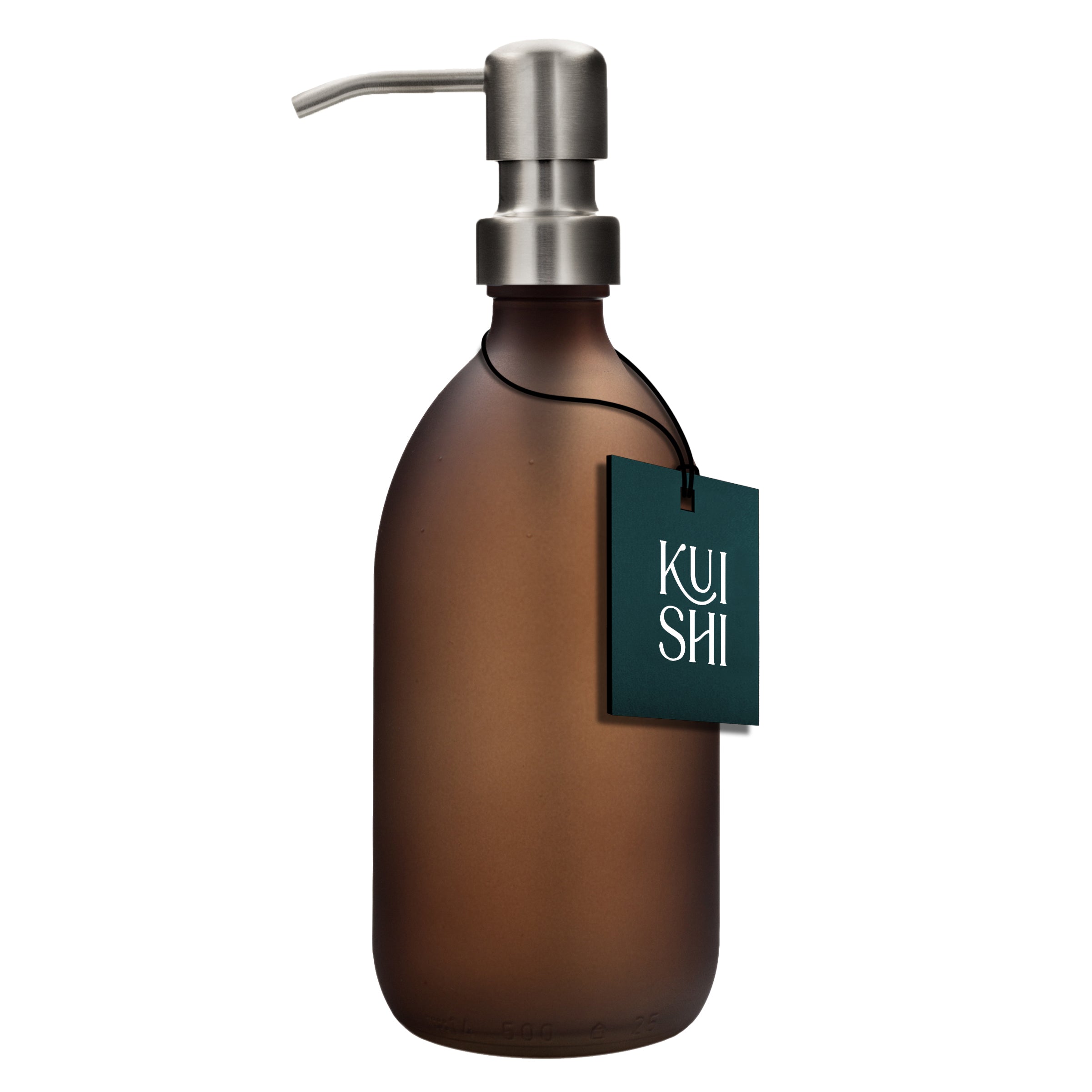 Seifenspender aus mattiertem Bernsteinglas