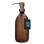 Seifenspender aus mattiertem Bernsteinglas