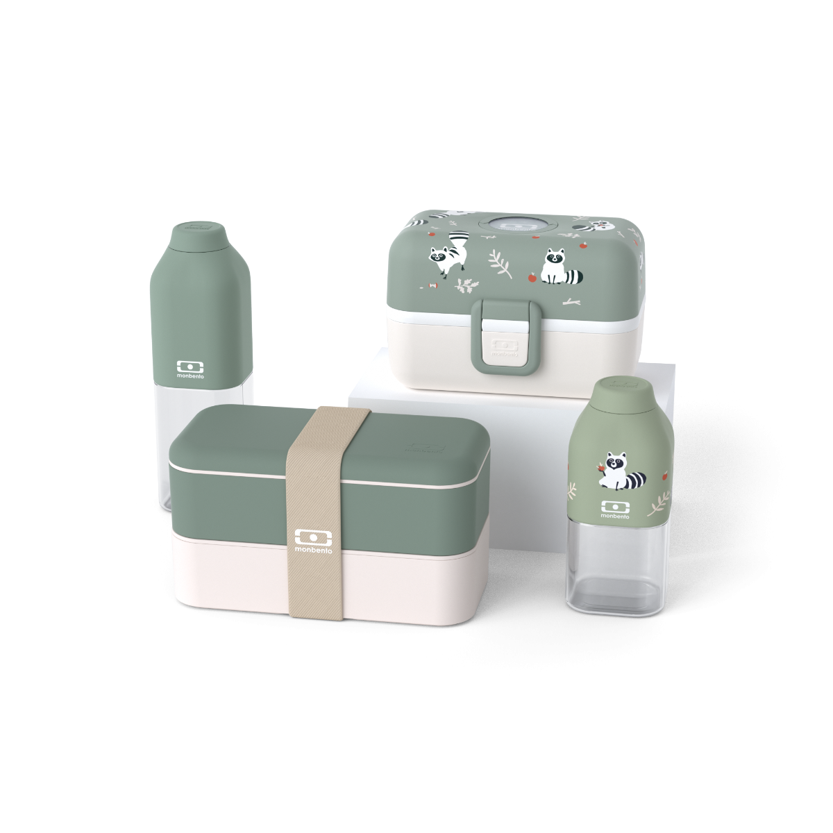 Set Lunchboxen Eltern-Kind grün