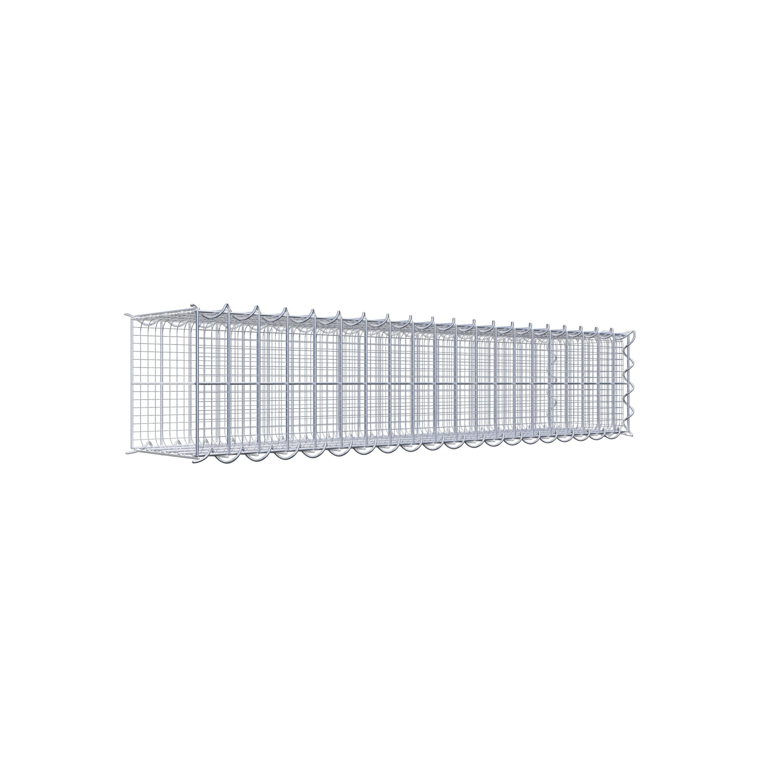 Splittanbaugabione Typ 2 100 cm x 20 cm x 20 cm (L x H x T) Splittanbaugabione Typ 2 100 cm x 20 cm x 20 cm (L x H x T), Maschenweite 5 cm x 10 cm, Spirale - Image 1