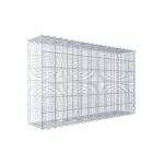 Splittanbaugabione Typ 2 100 cm x 60 cm x 20 cm (L x H x T), Maschenweite 10 cm x 10 cm, Spirale