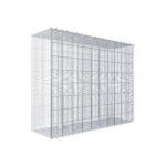 Splittanbaugabione Typ 2 100 cm x 80 cm x 30 cm (L x H x T), Maschenweite 10 cm x 10 cm, Spirale