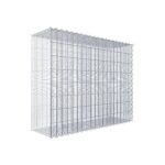 Splittanbaugabione Typ 2 100 cm x 80 cm x 30 cm (L x H x T), Maschenweite 5 cm x 10 cm, Spirale