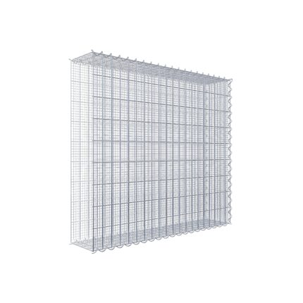 Splittanbaugabione Typ 2 100 cm x 90 cm x 20 cm (L x H x T), Maschenweite 5 cm x 10 cm, Spirale