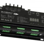 SR-2108B-M12-3 DMX / RDM 12x5A - PWM select XLR RJ45 LED Controller