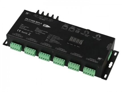 SR-2108B-M24-3 DMX / RDM 24x4A - PWM select XLR RJ45 LED Controller