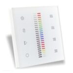 SR-2830C1 RF LED Touchcontroller RGB+Dimmer 4-Zonen Funk 10 Programme