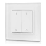 SR-2833K2 RF LED Wandschalter/-dimmer 2-Kanal Funk Batteriebetrieb 868MHz - G...