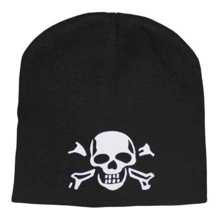 Strickmütze Beanie mit Totenkopf schwarz – Zubehör | Outdoor Militär Tactical Gear