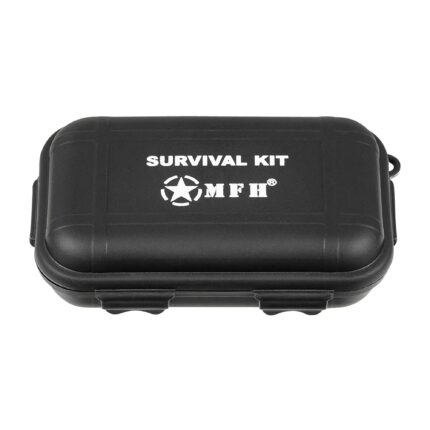 Survivalkit Überlebensset klein 22-teilig schwarz – Wasserdicht Zubehör | Outdoor Militär Tactical Gear