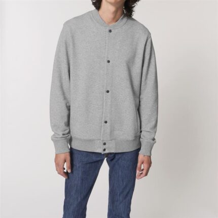 Sweatjacke Modell: Boston mit Knopfleiste