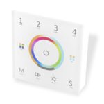 T25 RGBCCT LED Wandcontroller 4 Zonen Touch 10 Programme
