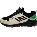 Trekkingschuhe Outdoor Wanderschuhe Soft shell Beige-Schwarz-Grün 43