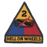 US Textilabzeichen 2nd Armored Division Hell on Wheels – Zubehör | Outdoor Militär Tactical Gear