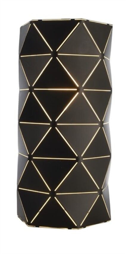 Wandaufbauleuchte Asterope linear Schwarz