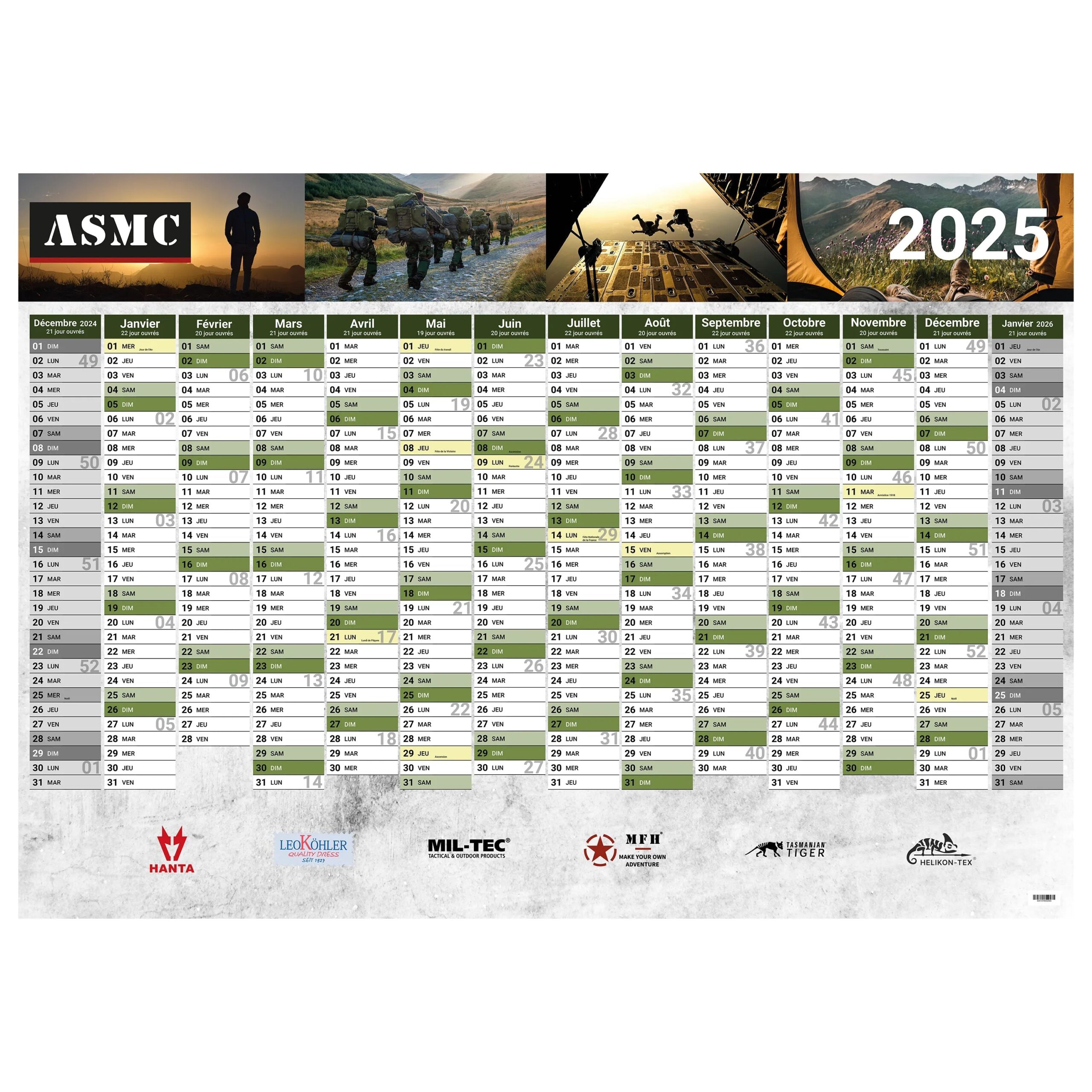 Wandkalender A1 2025 FR – Zubehör | Outdoor Militär Tactical Gear Wandkalender A1 2025 FR – Zubehör | Outdoor Militär Tactical Gear - Image 1