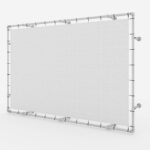 Wandmontage Spannrahmen Alu für werbebanner auf Distanz