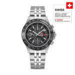 WATCHMAN Edelstahl Schwarz Chronographen - Swiss Made