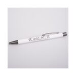 weißer Metall-Kugelschreiber - Glück Auf! - Bergbau