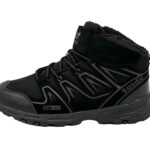 Winter Trekkingschuhe Gefütterte Boots Schwarz-Dunkelgrau 44