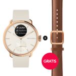 Withings ScanWatch 2 - 38mm Sand | Rosegold + Gratis Withings Lederarmband in Braun