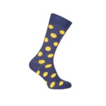 YELLOW DOTS - gepunktete blau gelbe Socke - Unisex
