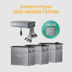 Zendure SolarFlow Hyper 2000 Wechselrichter 1800W mit Stromspeicher AB2000 1920Wh LiFePO4 Akku - Hyper 2000 + 3 x AB2000 (Ein zusätzlicher AB2000 wird gegeben）